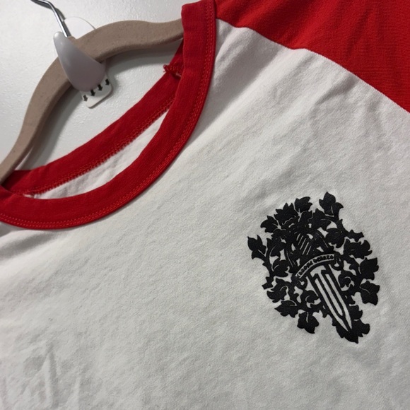 CHROME HEARTS READ AND WHITE LONG SLEEVE TEE - Picture 4 of 8